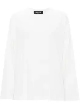 Футболка с длинными рукавами и вставками Fabiana Filippi, белый