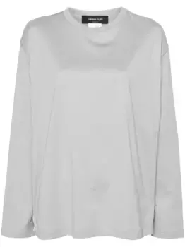 Футболка с длинными рукавами и вставками Fabiana Filippi, серый
