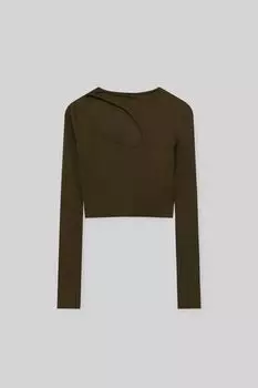 Футболка с длинными рукавами и вырезами PULL&amp;BEAR
