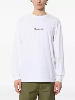 Футболка с длинными рукавами и вышивкой «Дракон Махариши Бамбук» Maharishi, белый