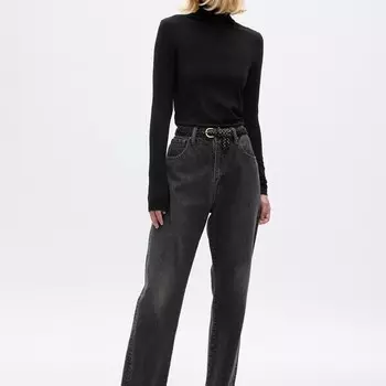 Футболка с длинными рукавами и высоким воротом Gap, черный