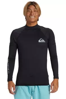 Футболка с длинными рукавами и защитой от солнца Quiksilver, черный