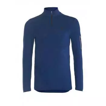 Футболка с длинными рукавами и застежкой-молнией 1/4 SPYDER, цвет blau