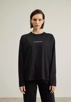 Футболка с длинными рукавами INSTITUTIONAL LOOSE LONG SLEVES Calvin Klein Jeans, черная