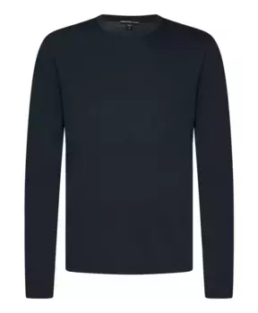 Футболка с длинными рукавами из атласного хлопка James Perse, синий