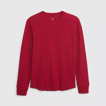 Футболка с длинными рукавами из хлопка Gap, красный