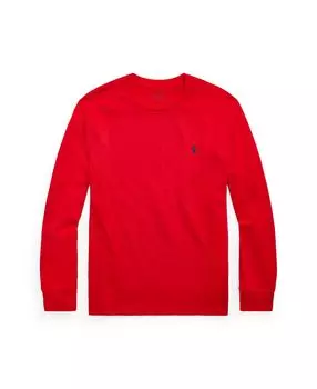 Лонгслив с длинными рукавами из хлопкового джерси Big Boys Polo Ralph Lauren, красный