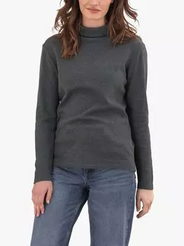 Футболка с длинными рукавами из органического хлопка и воронкой Celtic & Co., уголь мергель