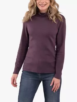 Футболка с длинными рукавами из органического хлопка и воронкой Celtic & Co., дэмсон