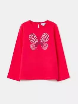 Футболка с длинными рукавами из органического хлопка Fagottino, цвет strawberry red