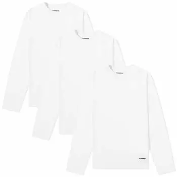 Футболка с длинными рукавами Jil Sander — набор из 3 штук, белый