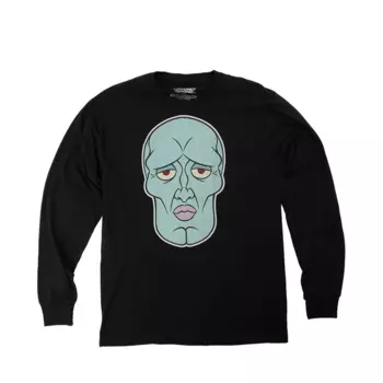 Футболка с длинными рукавами Красивый кальмар SpongeBob SquarePants, черный