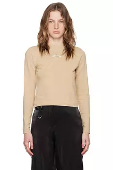 Футболка с длинными рукавами 'La casa' gros grain Jacquemus, бежевый