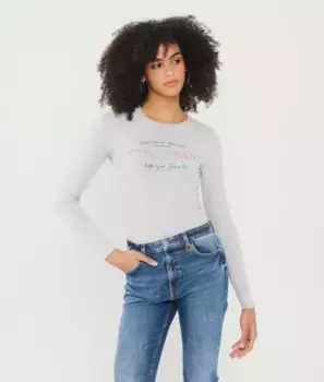 Футболка с длинными рукавами Liv Retro Jeans, серый