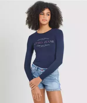 Футболка с длинными рукавами Liv Retro Jeans, синий