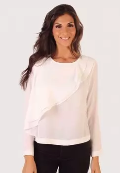 Футболка с длинными рукавами Love & Money на пуговицах, белый