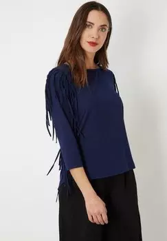 Футболка с длинными рукавами LOVE & MONEY, темно-синий