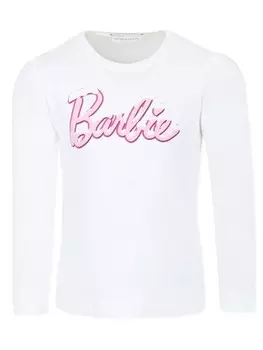 Футболка с длинными рукавами Monnalisa x Barbie, белый