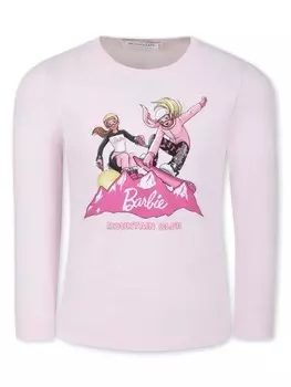 Футболка с длинными рукавами Monnalisa x Barbie, розовый