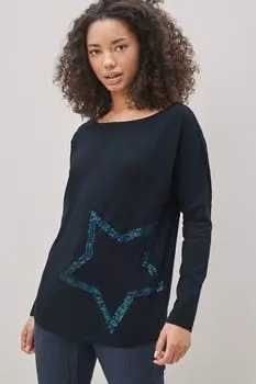 Футболка с длинными рукавами Next, синий