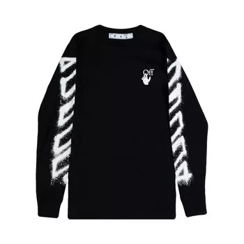 Футболка с длинными рукавами Off-White Spray Marker, Черный/Белый