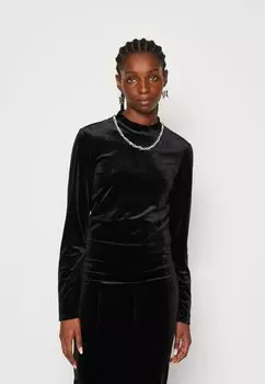 Футболка с длинными рукавами PCSACHA HIGH NECK CROP Pieces, черный