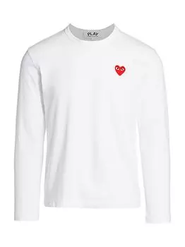 Футболка с длинными рукавами Red Heart Comme des Garons PLAY, белый