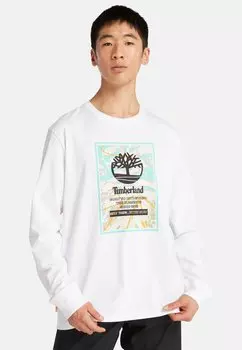 футболка с длинными рукавами Ski School Stack Logo Timberland, белый