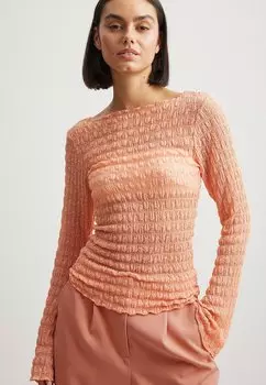 Футболка с длинными рукавами STRUKTURIERTES WELLIGES MIT WEITEN RMELN NA-KD, пыльная роза