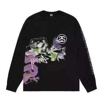 Футболка с длинными рукавами Stussy Strike, черная