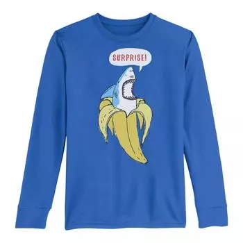 Футболка с длинными рукавами-сюрпризом Banana Shark Surprise для мальчиков 8–20 лет Licensed Character