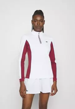 Футболка с длинными рукавами TENNIS LONGSLEEVE HERITAGE Lacoste, белый/бордо