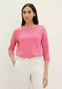 Футболка с длинными рукавами TOM TAILOR, розовый