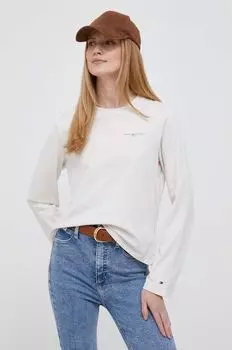 Футболка с длинными рукавами Tommy Hilfiger, бежевый