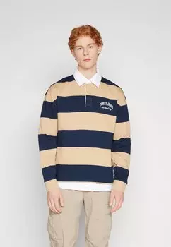 Футболка с длинными рукавами Varsity Rugby Tommy Jeans, цвет tawny sand