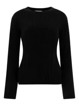 Футболка с длинными рукавами в рубчик Loulou, черный