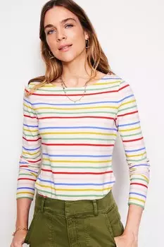 Футболка с длинными рукавами в стиле бретон Элла Boden, розовый