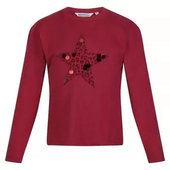 Футболка с длинными рукавами Wenbie III Stars для мальчиков и девочек Dark Pepper REGATTA, цвет rojo