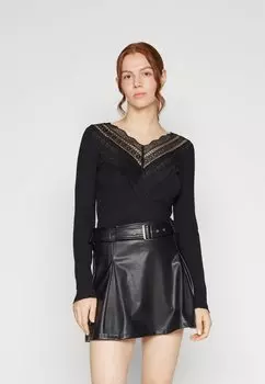 Футболка с длинными рукавами Yasellina V-Neck YAS, черный