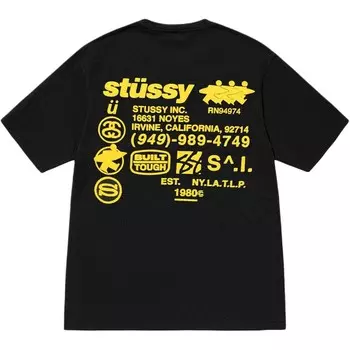 Футболка с ДНК-пигментным окрашиванием Stussy, фиолетовый