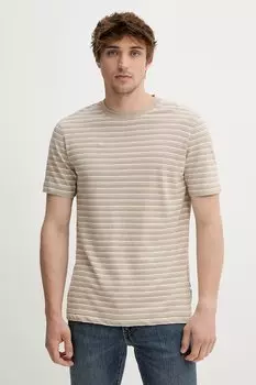 Футболка с добавлением льна Marc O'Polo, коричневый