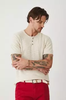 Футболка с добавлением льна Medicine, бежевый