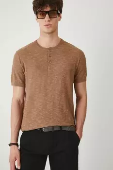 Футболка с добавлением льна Medicine, коричневый