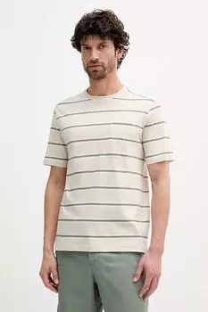 Футболка с добавлением льна United Colors Of Benetton, бежевый