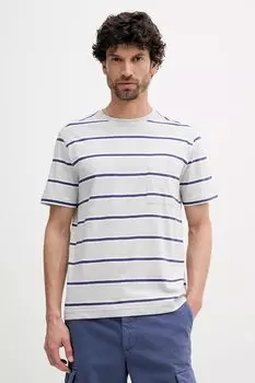 Футболка с добавлением льна United Colors Of Benetton, серый