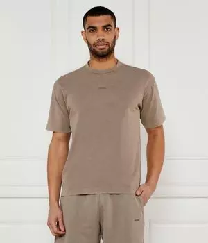 Футболка с доком Relaxed fit Hugo, коричневый