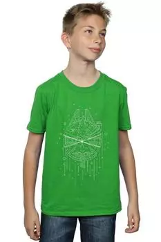 Футболка с доставкой рождественской елки «Тысячелетний сокол» Star Wars, зеленый