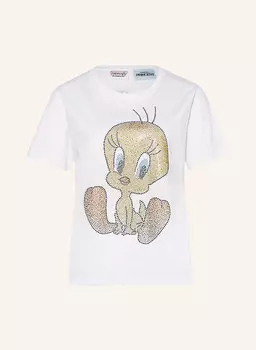 Футболка с драгоценными камнями Frogbox, белый