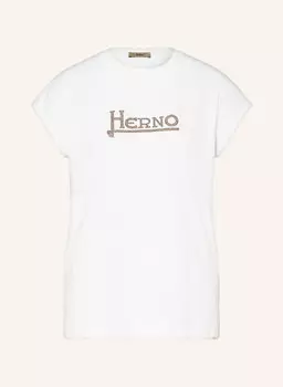Футболка с драгоценными камнями Herno, белый