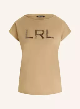 Футболка с драгоценными камнями LAUREN RALPH LAUREN, кэмел